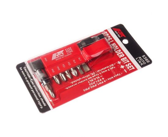 Набор вставок 1/4 DR филипс, позидрайв с Г-образным держателем 8шт JTC 5360 – изображение 2