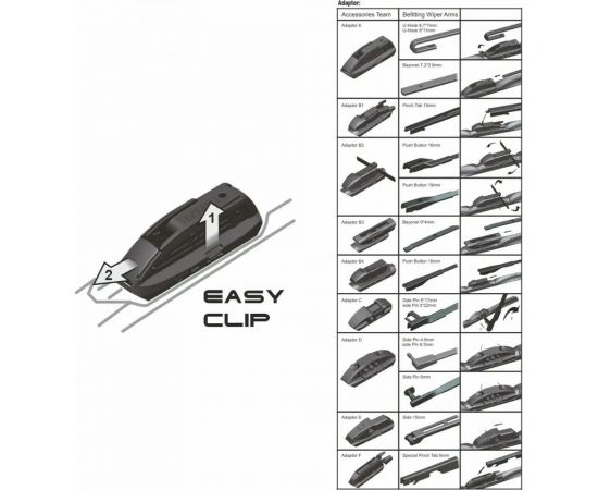 Щетка стеклоочистителя гибридная премиум Н 22 R 550 мм AWM 410000062 – изображение 2