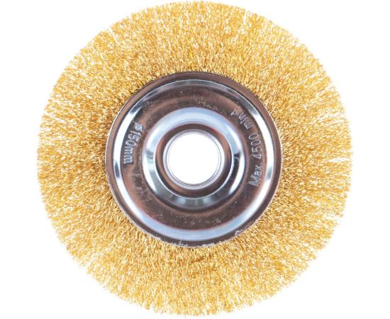 Щетка дисковая для УШМ (латунированная проволока 0,3 мм, 150 мм) MIRAX 35141-150 – изображение 2