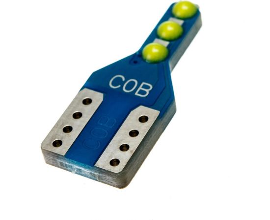 Автолампа SKYWAY диод T10 (W5W) 12V, 6 COB диодов без цоколя 1-конт., белая салон, габариты S08201509 – изображение 3