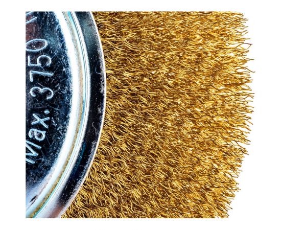 Щетка дисковая для УШМ (латунированная проволока 0,3 мм, 200 мм) MIRAX 35141-200 – изображение 3