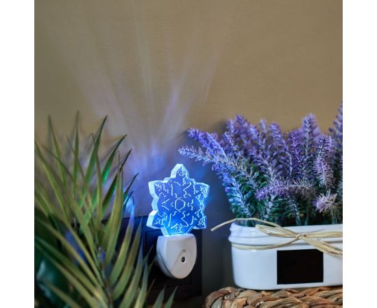 Светодиодный ночник REXANT СНЕЖИНКА ХАМЕЛЕОН свечение мультиколор 7 цветов 75-0317 – изображение 3