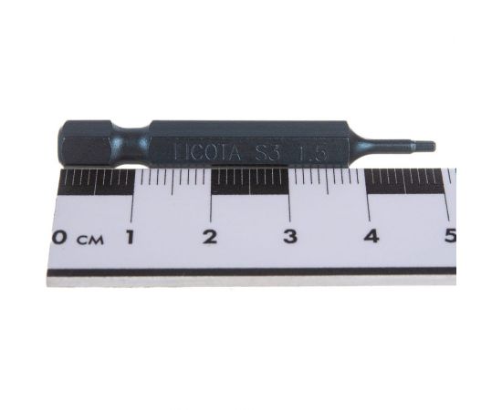 Бита усиленная шестигранная Hex1.5, 50 мм, 1/4"" Licota S3HE105015 – изображение 4