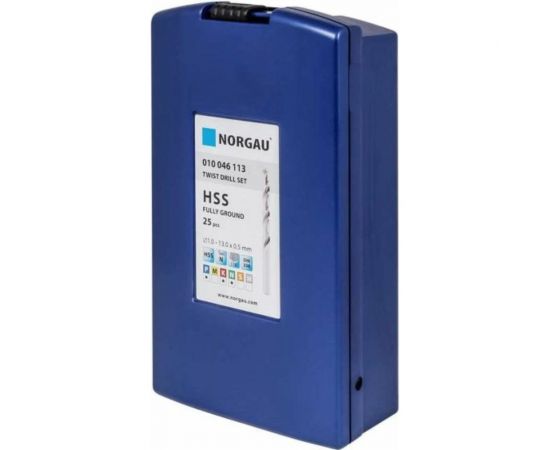 Набор сверл HSS-E Typ N DIN338 (25 шт; 1-13x0.5 мм) NORGAU 010046113 – изображение 4