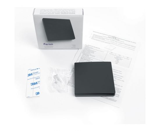 Трехклавишный беспроводной выключатель FERON TM83, 230V, 500W, черный 41724 – изображение 4