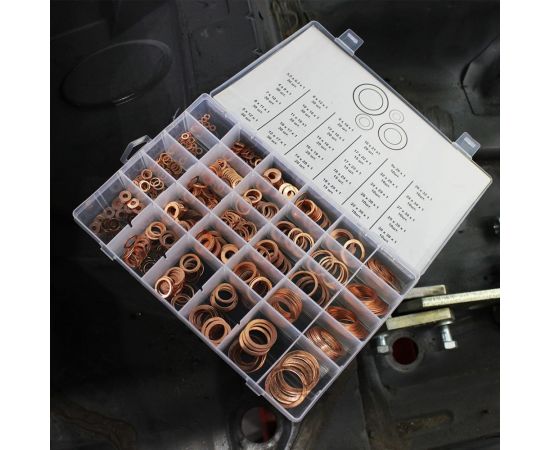 Набор медных шайб 580 шт WIEDERKRAFT WDK-214069 – изображение 4