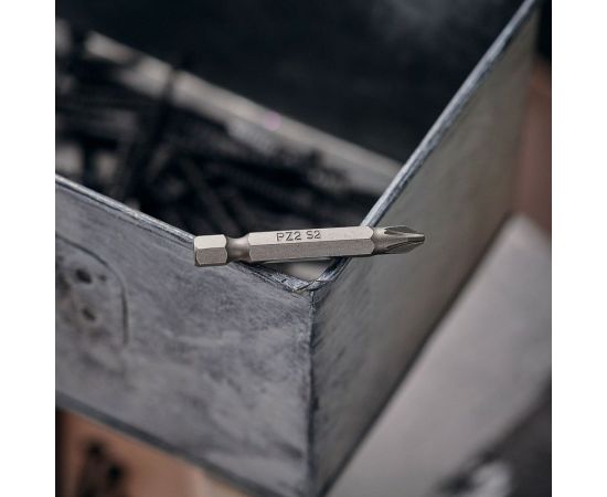 Бита (5 шт; PZ2x50 мм; сталь S2) для шуруповерта KRANZ KR-12-6322 – изображение 5
