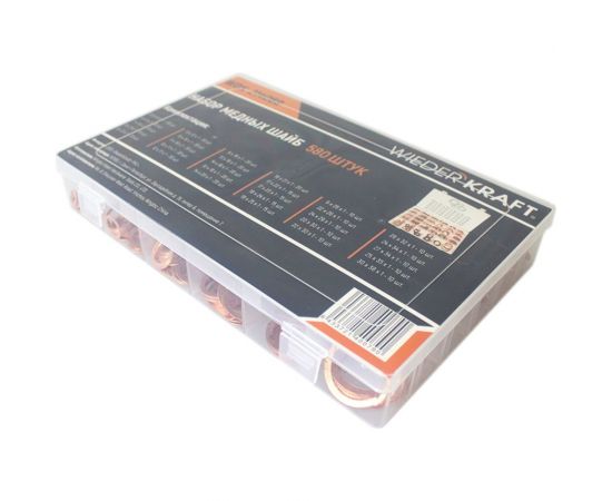 Набор медных шайб 580 шт WIEDERKRAFT WDK-214069 – изображение 5