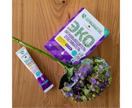 Гипоаллергенный отбеливатель-пятновыводитель с активным кислородом SYNERGETIC 10 стирок, биоразлагаемый 4607971451716 111102 – изображение 5