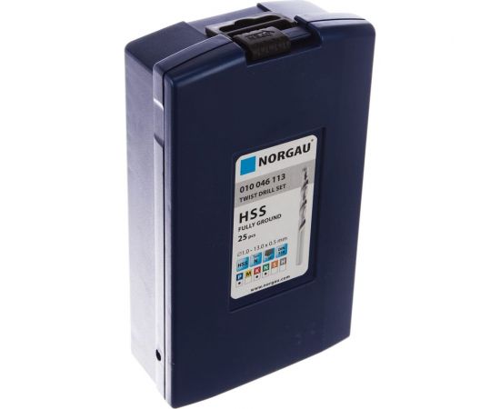 Набор сверл HSS-E Typ N DIN338 (25 шт; 1-13x0.5 мм) NORGAU 010046113 – изображение 6