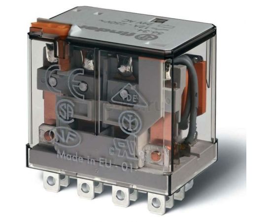 Миниатюрное силовое реле Finder 4 перекидных контакта 12А, 230В AC, 563482300040 