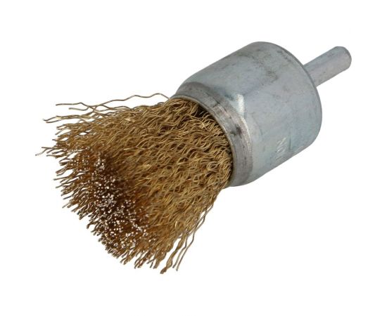 Щетка чашечная 30х30 мм, с хвостовиком, латунь FASTER TOOLS 3504 