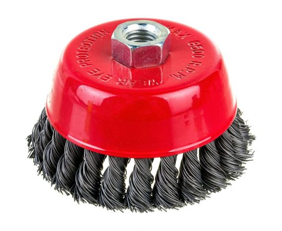 Щетка чашечная 100 мм, М14, пучки витой проволоки для УШМ INTERTOOL BT-2100 