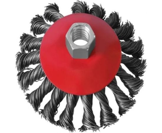 Щетка конусная 115 мм, М14, пучки витой проволоки для УШМ INTERTOOL BT-4115 