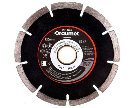 Диск алмазный для прорезки пазов 125x6.4 мм DRAUMET 5947 