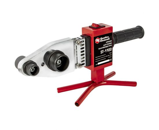 Сварочный аппарат для пластиковых труб QUATTRO ELEMENTI ST-1100 1100 Вт, насадки 20-40 мм, кейс 793-336 