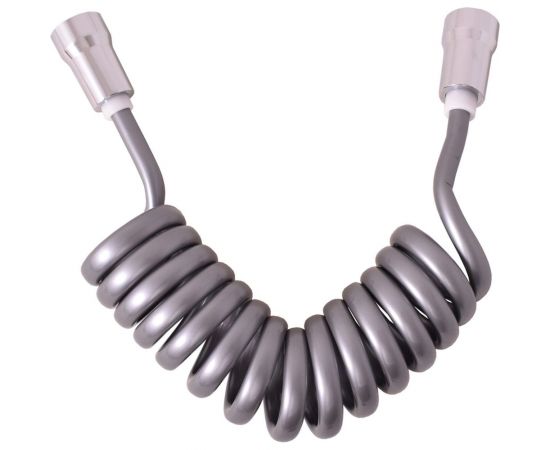 Спиральный душевой шланг RavSlezak 150 см, 1/2f x 1/2f, пластик, серый PH1510 