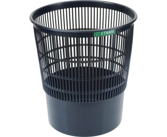 Корзина для бумаг Стамм 18 л, сетчатая, черная КР01 
