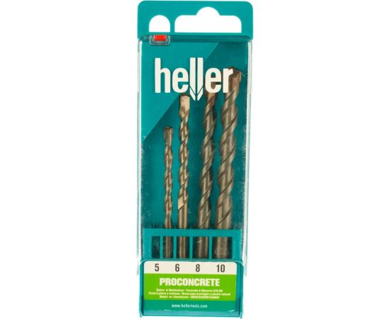 Набор свёрл по бетону ProConcrete (4 шт; 5,6,8,10 мм) Heller TD16873 – изображение 2