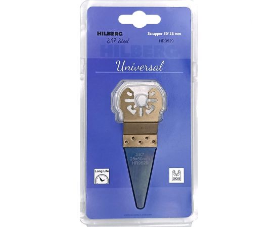 Полотно универсальное шабер острый SK7 50х28 мм Hilberg HR9529 – изображение 2