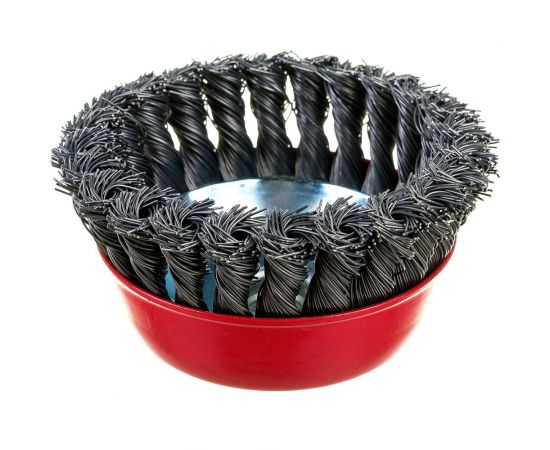 Щетка чашечная 100 мм, М14, пучки витой проволоки для УШМ INTERTOOL BT-2100 – изображение 3