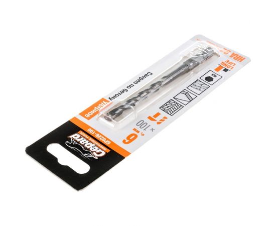 Сверло твердосплавное спиральное по бетону 6x100 мм, HRA 92 Gepard GP0226-100 – изображение 3