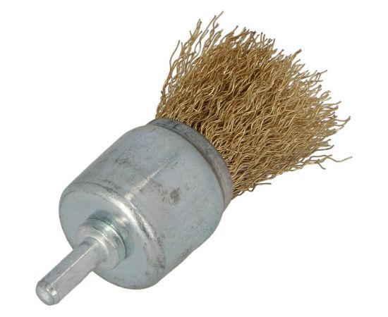 Щетка чашечная 30х30 мм, с хвостовиком, латунь FASTER TOOLS 3504 – изображение 3