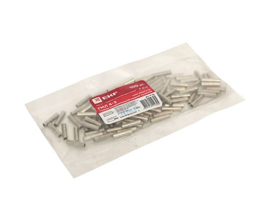 Соединительная медная луженая гильза EKF PROxima ГМЛ 4-3, ГОСТ, упаковка 100 штук gty-4-3g – изображение 3