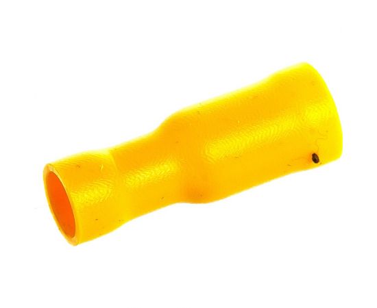 Штекерный изолированный разъем REXANT, гнездо 5 мм, 4-6 кв.мм, желтый, 100шт 08-0232 – изображение 3