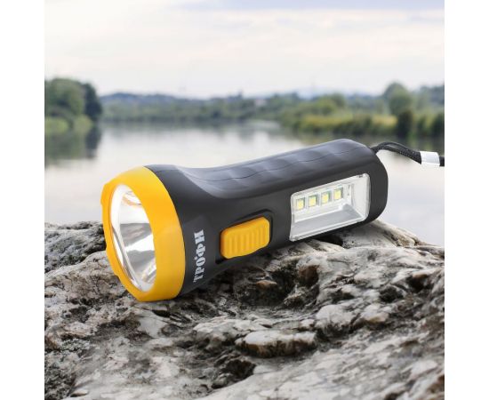 Светодиодный ручной фонарь ТРОФИ UB-101 универсальный на батарейках 1Вт 1 SMD+4 LED 1хAA Б0054034 – изображение 7