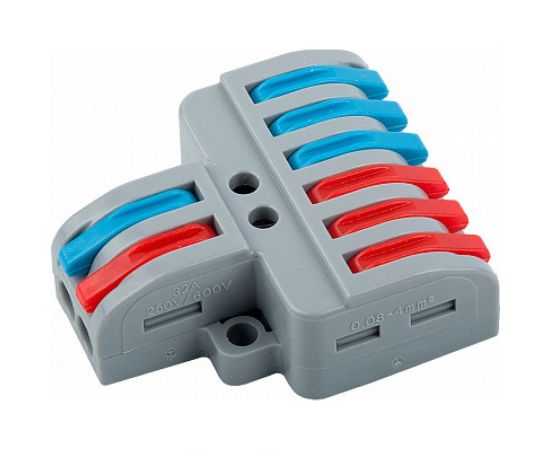 Универсальная клемма General Lighting Systems GTER7-26 монтажная, разветвительная 2x6 проводов 800496 