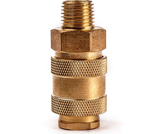 Разъем 1/4 внешняя резьба - EURO мама, латунь AV Steel AV-700303 