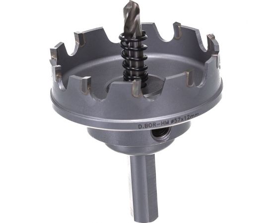 Коронка по металлу HM (57х12 мм; хвостовик 10 мм; комплект) D.BOR HS-HM-12-057-T 