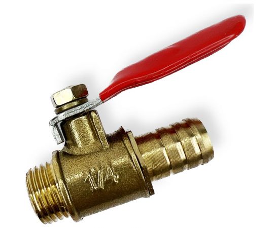 Краник латунный наружная резьба 1/4"", елочка 10 мм ARMA BV M1/4-10 