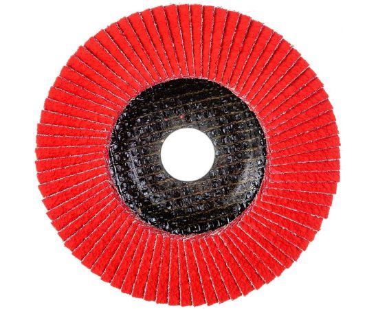 Круг лепестковый торцевой, угловой, керамика 125х22.2 мм, P-40 ABRAFORM AF-FLAP-CN-125-P40-CRM 