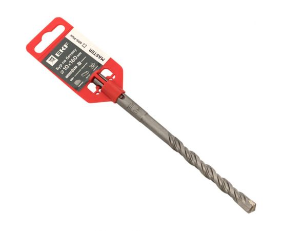 Бур по бетону SDS-plus, 10x160 мм, 2 резца, Master EKF db-10-160-2x4 