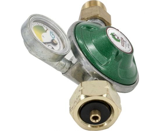 Регулятор давления газа DK-005 (выход резьба 1/2) с пред. клапаном, кнопкой и манометром DRAGONKIT 00-00002969 – изображение 2