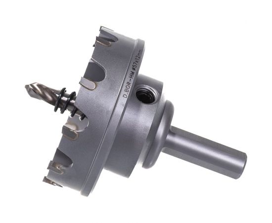 Коронка по металлу HM (57х12 мм; хвостовик 10 мм; комплект) D.BOR HS-HM-12-057-T – изображение 2