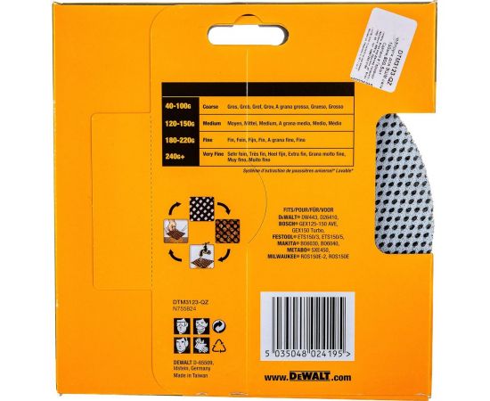 Шлифкруги сетчатые для ЭШМ 150 мм, 80G, 5 шт Dewalt DTM3123-QZ – изображение 3