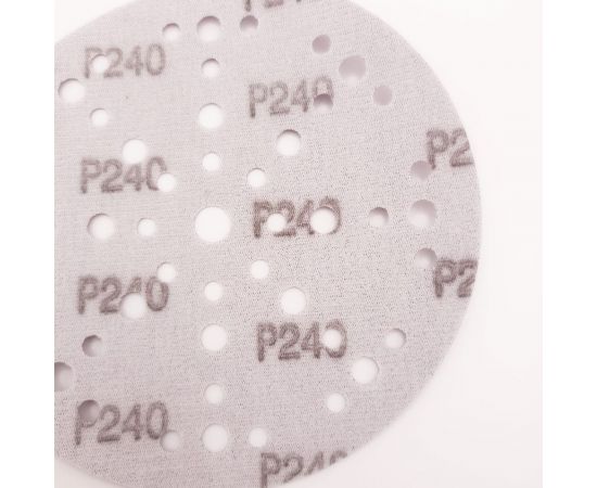 Шлифовальный круг на липучке SAPHIR 48+1 отв., 150 мм, P240, 5 шт ABRAFORM AS5-150-49-P240 – изображение 5