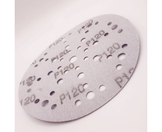 Шлифовальный круг на липучке SAPHIR 48+1 отв., 150 мм, P120, 5 шт ABRAFORM AS5-150-49-P120 – изображение 8