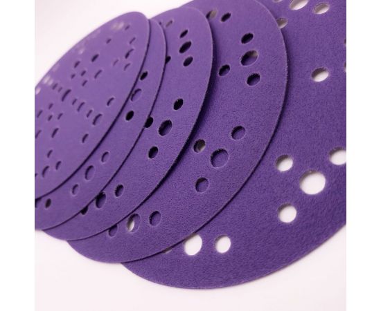 Шлифовальный круг на липучке SAPHIR 48+1 отв., 150 мм, P120, 5 шт ABRAFORM AS5-150-49-P120 – изображение 9