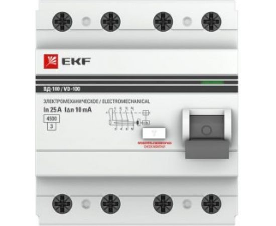 Устройство защитного отключения EKF ВД-100, 4P, 32А/30мА, PROxima SQ elcb-4-32-30-em-pro 