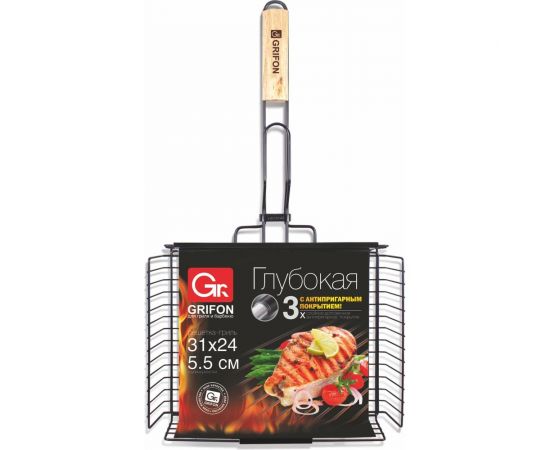 Глубокая решетка с антипригарным покрытием GRIFON 31x24x5.5 см 600-004 