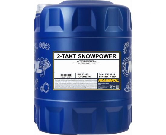 Масло синтетическое моторное 2-TAKT SNOWPOWER 20 л для снегоходов MANNOL 1445 