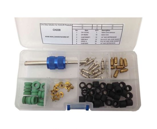 Набор уплотнений, ниппелей и депрессоров KraftWell KRW-239 