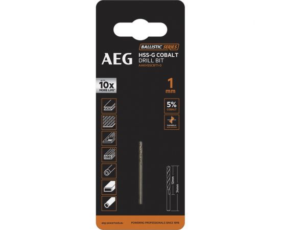 Сверло HSS-Co (1х12х34 мм) AEG AAKHSSCBT1-0 4932479321 