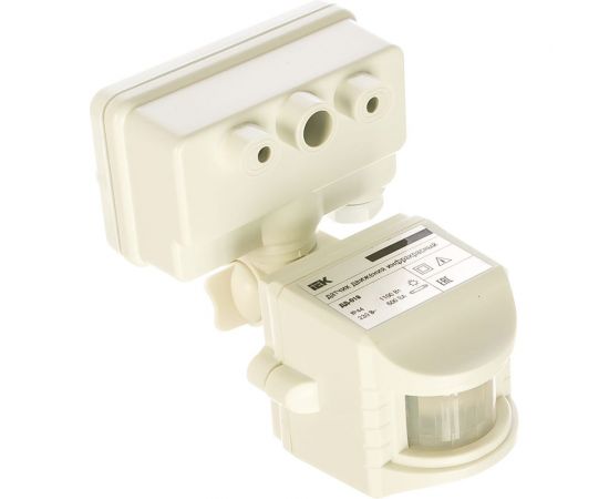 Детектор движения IEK ДД 019 1100Вт угол обз. 120град., дальн. 12м IP44 бел. LDD13-019-1100-001 