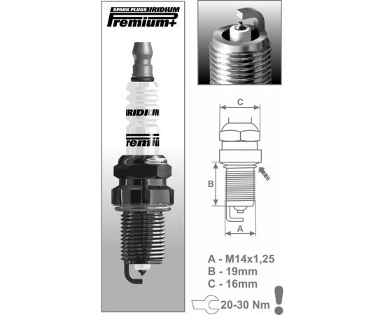 Свеча зажигания IRIDIUM (ключ 16 мм) DR15YIR 1622 BRISK P4 – изображение 2