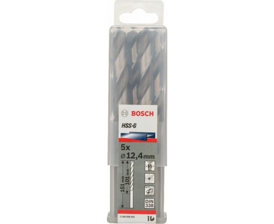 Сверло HSS-G Standard (5 шт; 12.4х151 мм; HSS) по металлу Bosch 2608585541 – изображение 2
